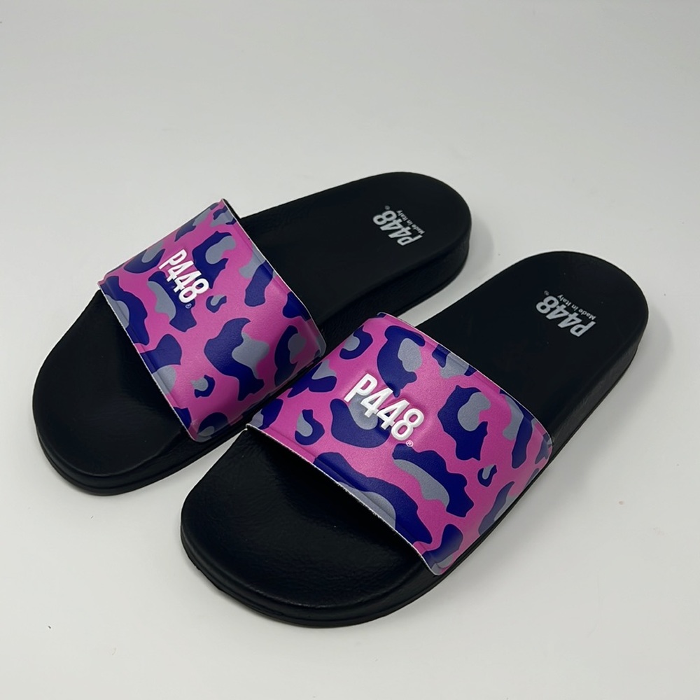 NEW P448 animal print slide sandals size 7.5-8